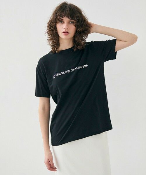 BEIGE,/ベイジ, 【洗える】CASSIA / オリジナルロゴTシャツ Black 4 BEIGE,/ベイジ, 【洗える】CASSIA / オリジナルロゴTシャツ Black 4