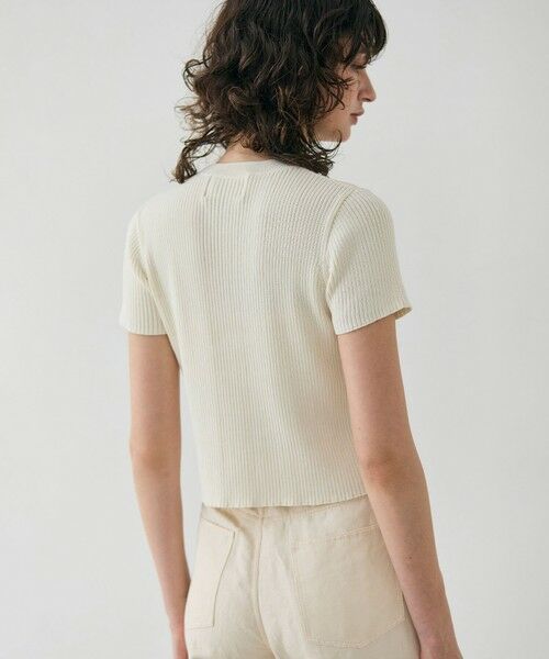 BEIGE, / ベイジ, ニット・セーター | 【洗える・美人百花 4月号掲載】VINCA / パール付き半袖コットンリブニット | 詳細2