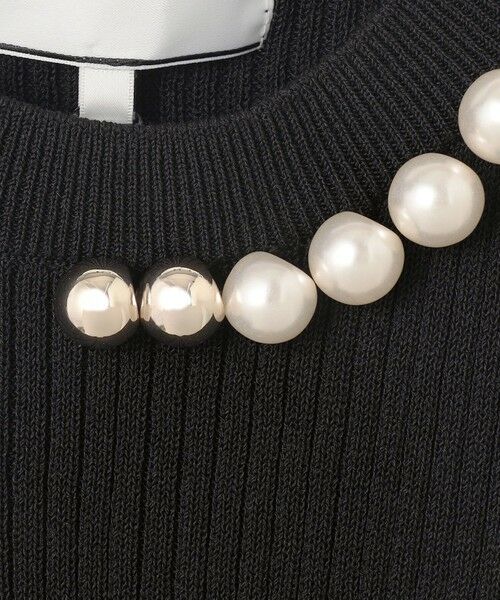 BEIGE, / ベイジ, ニット・セーター | 【洗える・美人百花 4月号掲載】VINCA / パール付き半袖コットンリブニット | 詳細11
