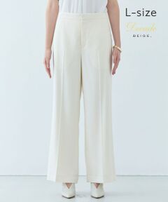 BEIGE, / ベイジ, その他パンツ | 【洗える・L-size】CAROLE / リネンライクフルレングスワイドパンツ