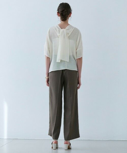 BEIGE, / ベイジ, その他パンツ | 【洗える・L-size】CAROLE / リネンライクフルレングスワイドパンツ | 詳細5