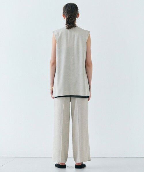 BEIGE, / ベイジ, その他パンツ | 【洗える・L-size】CAROLE / リネンライクフルレングスワイドパンツ | 詳細9