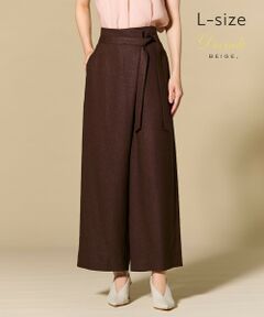 BEIGE, / ベイジ, その他パンツ | 【L-size】CAROLE / リネンライクラップワイドパンツ
