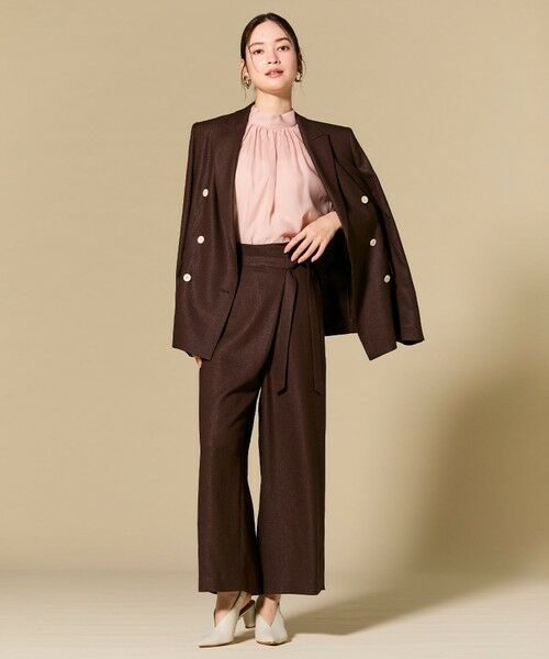 BEIGE, / ベイジ, その他パンツ | 【L-size】CAROLE / リネンライクラップワイドパンツ | 詳細17