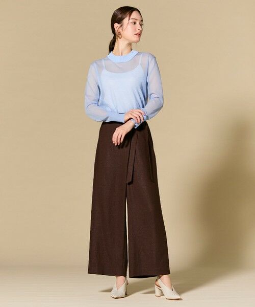 BEIGE, / ベイジ, その他パンツ | 【L-size】CAROLE / リネンライクラップワイドパンツ | 詳細18