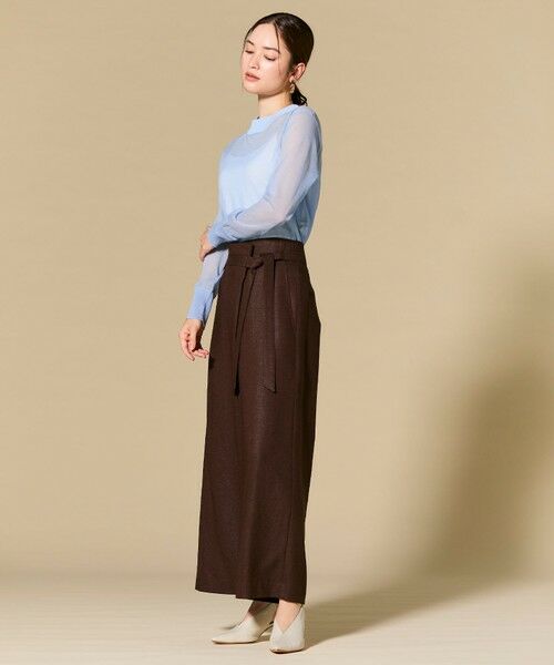 BEIGE, / ベイジ, その他パンツ | 【L-size】CAROLE / リネンライクラップワイドパンツ | 詳細19