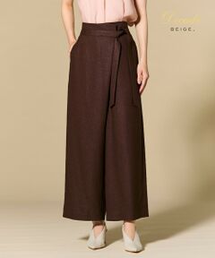 BEIGE, / ベイジ, その他パンツ | CAROLE / リネンライクラップワイドパンツ