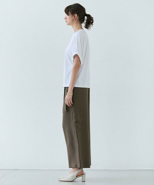 BEIGE, / ベイジ, その他パンツ | 【洗える】CAROLE / リネンライクラップワイドパンツ | 詳細6