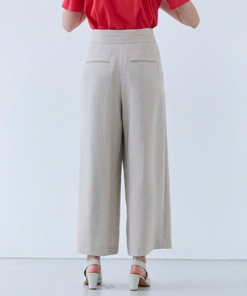 BEIGE, / ベイジ, その他パンツ | 【洗える】CAROLE / リネンライクラップワイドパンツ | 詳細9