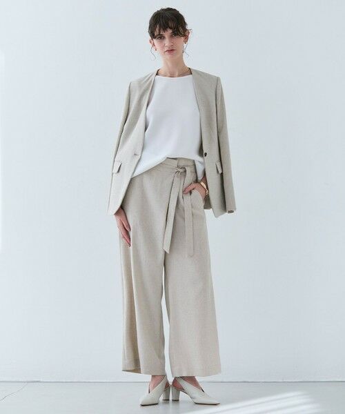 BEIGE, / ベイジ, その他パンツ | 【洗える】CAROLE / リネンライクラップワイドパンツ | 詳細11