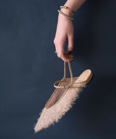 BEIGE, / ベイジ, パンプス | 【一部店舗限定】HENRI EN VARGO / LULU ファーバックストラップパンプス