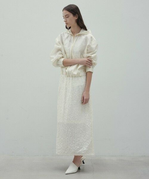 BEIGE, / ベイジ, ミニ・ひざ丈スカート | 【洗える】ALYSSUME / スパンコールストレッチニットスカート | 詳細2