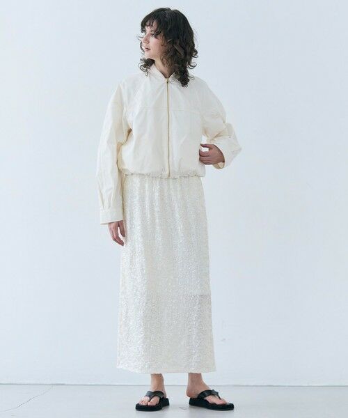 BEIGE, / ベイジ, ミニ・ひざ丈スカート | 【洗える】ALYSSUME / スパンコールストレッチニットスカート | 詳細3