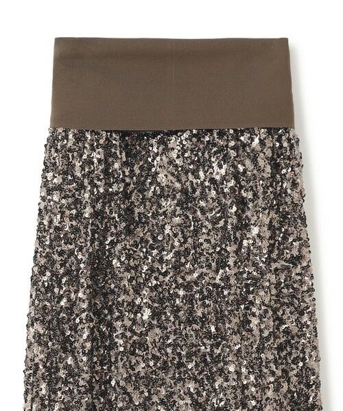 BEIGE, / ベイジ, ミニ・ひざ丈スカート | 【洗える】ALYSSUME / スパンコールストレッチニットスカート | 詳細10