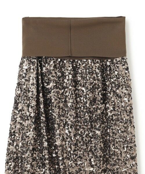 BEIGE, / ベイジ, ミニ・ひざ丈スカート | 【洗える】ALYSSUME / スパンコールストレッチニットスカート | 詳細11