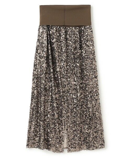 BEIGE, / ベイジ, ミニ・ひざ丈スカート | 【洗える】ALYSSUME / スパンコールストレッチニットスカート | 詳細9