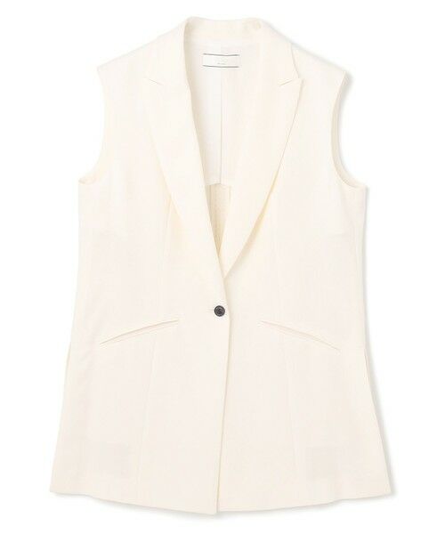 BEIGE, / ベイジ, ベスト | CAROLE / リネンライク ノースリーブジレジャケット | 詳細4