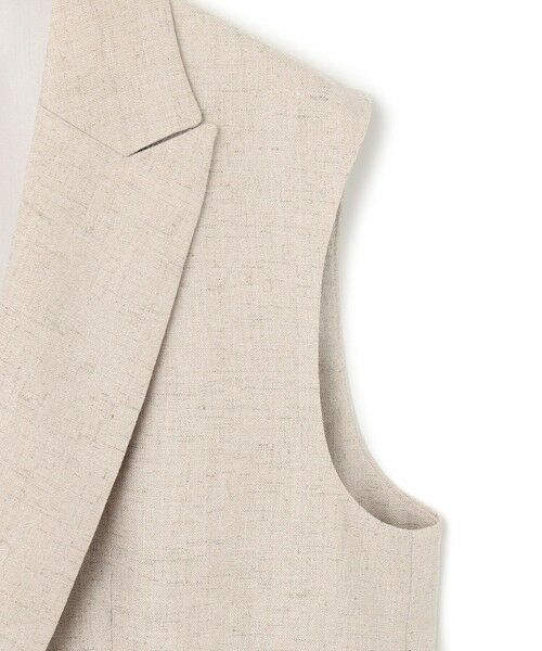 BEIGE, / ベイジ, ベスト | 【洗える】CAROLE / リネンライクノースリーブジレジャケット | 詳細15