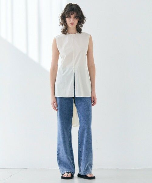 BEIGE, / ベイジ, シャツ・ブラウス | 【洗える・GISELe 6月号掲載】MALLOW / バックリボンコットンノースリーブブラウス | 詳細2