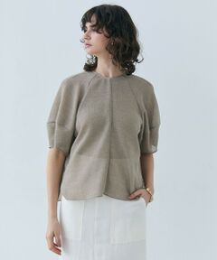 BEIGE, / ベイジ, シャツ・ブラウス | 【洗える・吸水速乾・防シワ】LIATRIS / バックリボンハーフスリーブブラウス