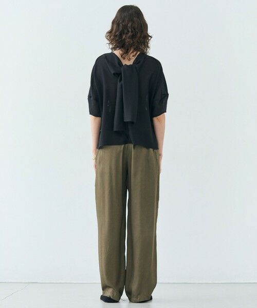 BEIGE, / ベイジ, シャツ・ブラウス | 【洗える・吸水速乾・防シワ】LIATRIS / バックリボンハーフスリーブブラウス | 詳細14