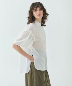 BEIGE, / ベイジ, シャツ・ブラウス | 【洗える】PLUMERIA / コットンシアーパフスリーブブラウス