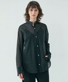 BEIGE, / ベイジ, シャツ・ブラウス | 【洗える】PLUMERIA / コットンシアーバックボウタイブラウス