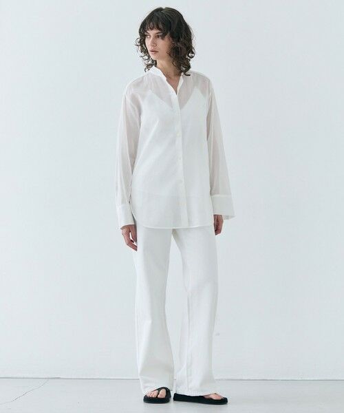 BEIGE, / ベイジ, シャツ・ブラウス | 【洗える】PLUMERIA / コットンシアーバックボウタイブラウス | 詳細3