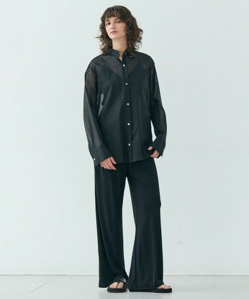 BEIGE, / ベイジ, シャツ・ブラウス | 【洗える】PLUMERIA / コットンシアーバックボウタイブラウス | 詳細16