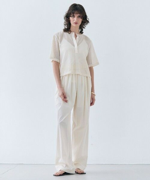 BEIGE, / ベイジ, シャツ・ブラウス | NIGELLA / 異素材MIXコットンレースブラウス | 詳細2