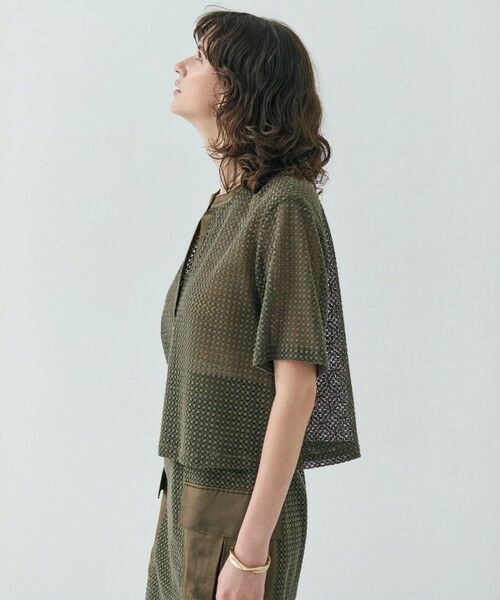 BEIGE, / ベイジ, シャツ・ブラウス | NIGELLA / 異素材MIXコットンレースブラウス | 詳細5