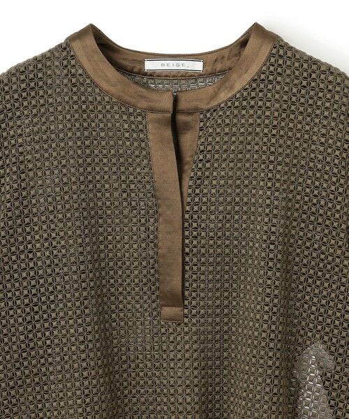 BEIGE, / ベイジ, シャツ・ブラウス | NIGELLA / 異素材MIXコットンレースブラウス | 詳細9