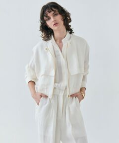 BEIGE,◇ベイジ　ノーカラージャケット　ホワイト　白　ビジネス　オフィス　S BEIGE，(ベイジ，)｜LUIZA（ルイーザ）/ノーカラージャケット