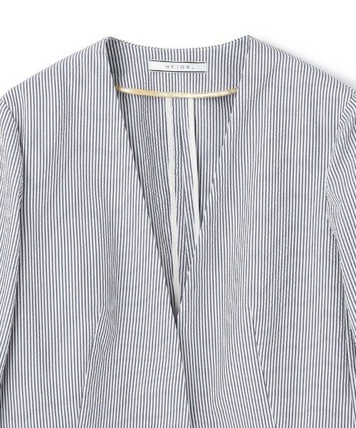 BEIGE, / ベイジ, ノーカラージャケット | 【洗える・WEB限定】NEMESIA / ソフトサッカーノーカラージャケット | 詳細1