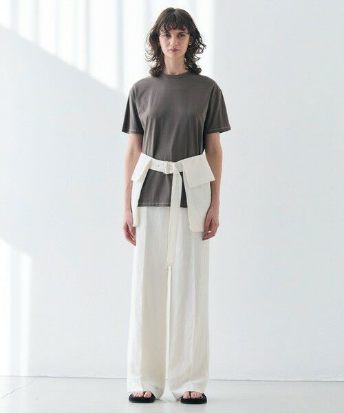 BEIGE, / ベイジ, カットソー | 【洗える】VERONICA / カラーステッチ半袖クルーネックＴシャツ | 詳細5