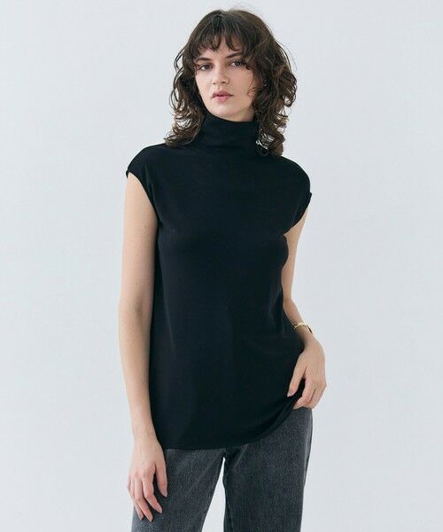 BEIGE,/ベイジ, 【洗える】MELLE / ジャージーハイネックカットソー Black 4 BEIGE,/ベイジ, 【洗える】MELLE / ジャージーハイネックカットソー Black 4
