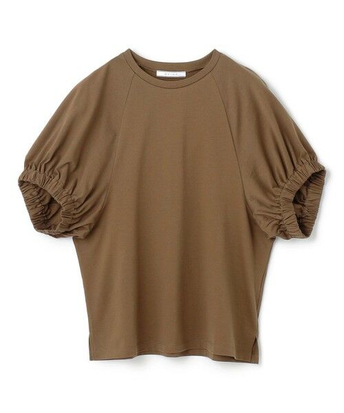 BEIGE, / ベイジ, カットソー | 【洗える】STOCK / オーガニックコットン半袖ギャザートップス | 詳細6