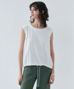 BEIGE, / ベイジ, カットソー | 【洗える】IXIA / コットンノースリーブドロストトップス