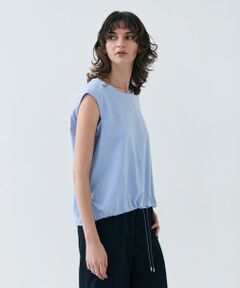 BEIGE, / ベイジ, カットソー | 【洗える】IXIA / コットンノースリーブドロストトップス