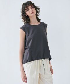 BEIGE, / ベイジ, カットソー | 【洗える】IXIA / コットンノースリーブドロストトップス