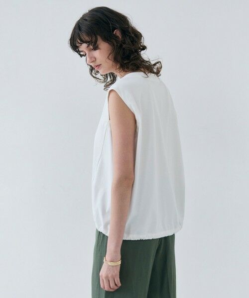 BEIGE, / ベイジ, カットソー | 【洗える】IXIA / コットンノースリーブドロストトップス | 詳細1