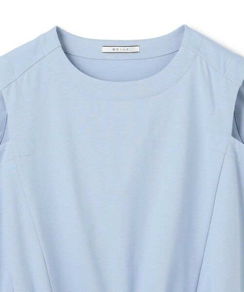 BEIGE, / ベイジ, カットソー | 【洗える】IXIA / コットンノースリーブドロストトップス | 詳細7