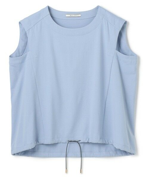 BEIGE, / ベイジ, カットソー | 【洗える】IXIA / コットンノースリーブドロストトップス | 詳細12