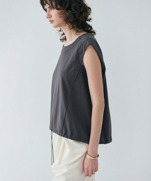 BEIGE, / ベイジ, カットソー | 【洗える】IXIA / コットンノースリーブドロストトップス | 詳細14