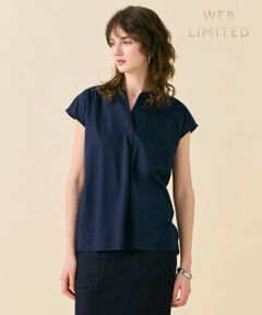 BEIGE, / ベイジ, カットソー | 【WEB限定・洗える】MELISSA / バックシフォンスキッパー半袖トップス