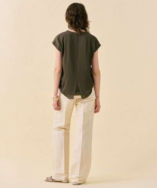 BEIGE, / ベイジ, カットソー | 【WEB限定・洗える】MELISSA / バックシフォンスキッパー半袖トップス | 詳細2