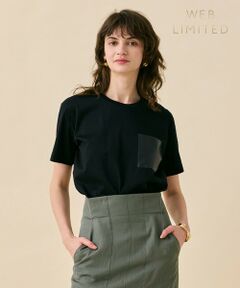 BEIGE, / ベイジ, カットソー | 【WEB限定・洗える】TORENIA / レザーポケットコットンクルーネックTシャツ