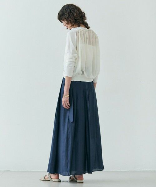 BEIGE, / ベイジ, ニット・セーター | 【洗える】NADIA / バックオーガンジークルーネックカーディガン | 詳細2