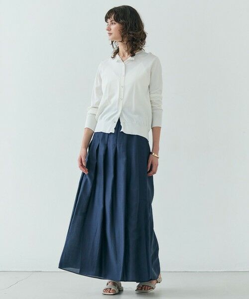 BEIGE, / ベイジ, ニット・セーター | 【洗える】NADIA / バックオーガンジークルーネックカーディガン | 詳細3