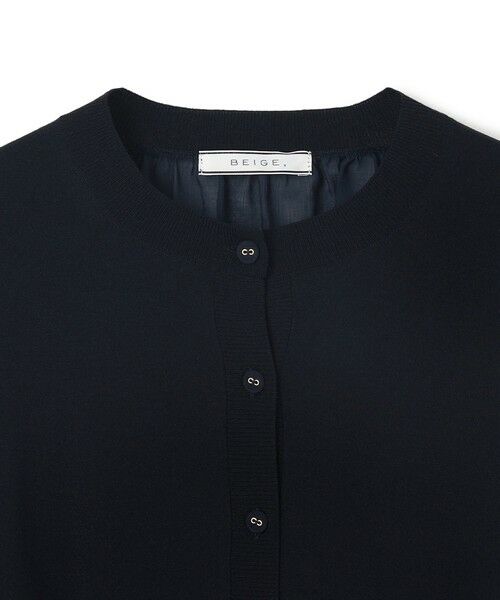 BEIGE, / ベイジ, ニット・セーター | 【洗える】NADIA / バックオーガンジークルーネックカーディガン | 詳細10